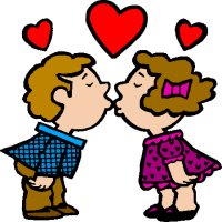 Couples Kissing Clipart