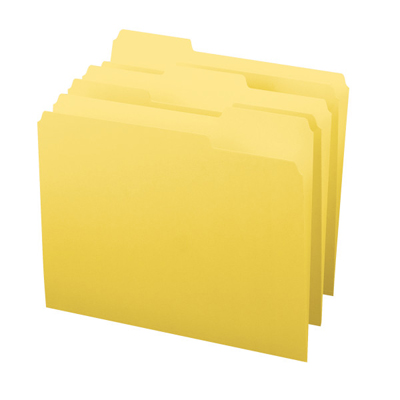 Colored File Folders with Single-Ply Tab