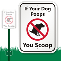 Humorous Dog Poop Signs - Funny Dog Poop Signs