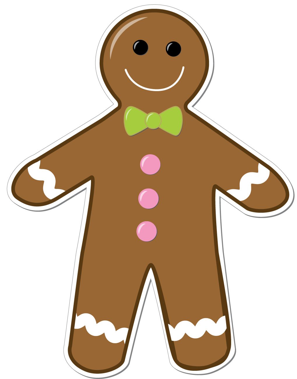 Christmas gingerbread man clipart