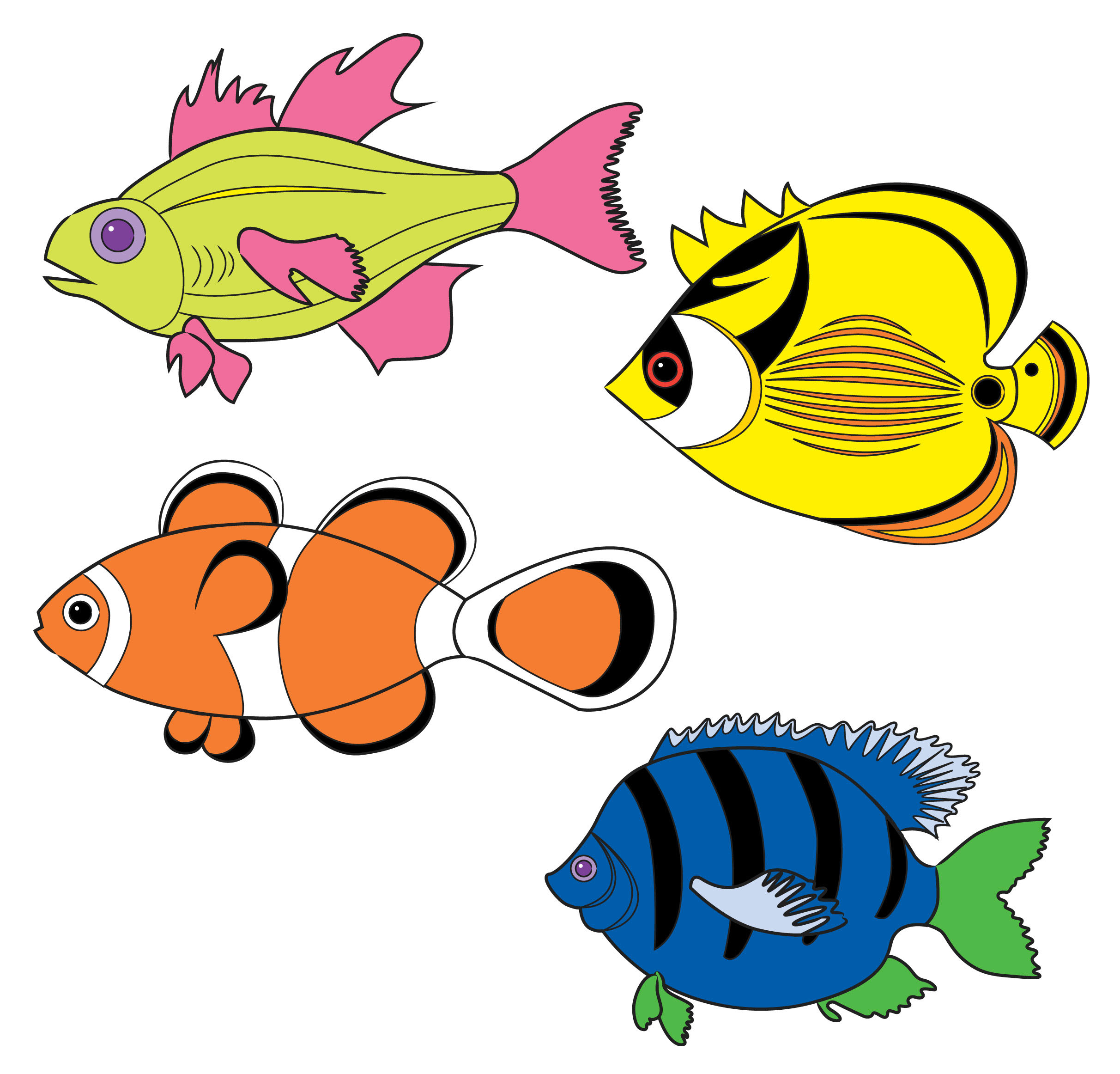 free school of fish clipart - photo #22