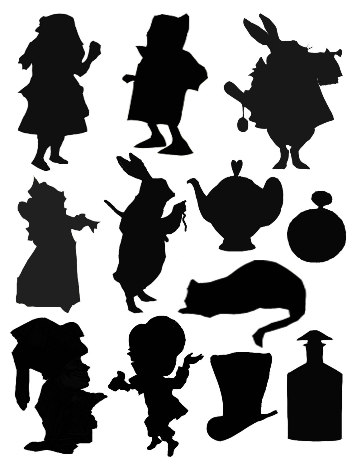 Images For > Alice In Wonderland Silhouette Clip Art