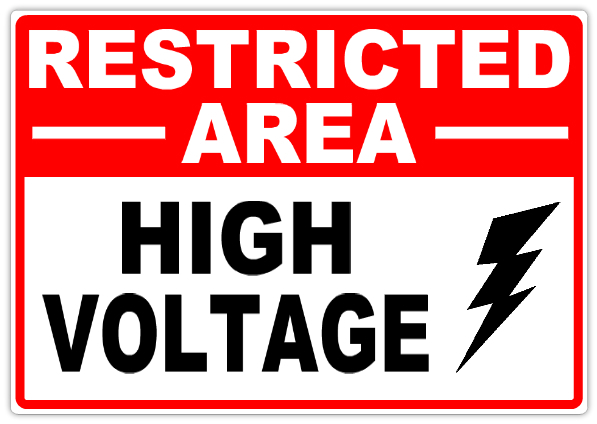 Restricted High Voltage 101 | Restricted Safety Sign Templates ...