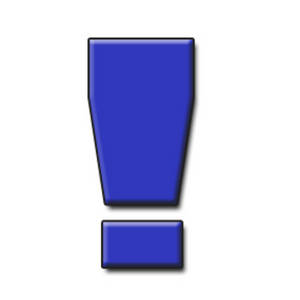 Blue Exclamation Point Icon