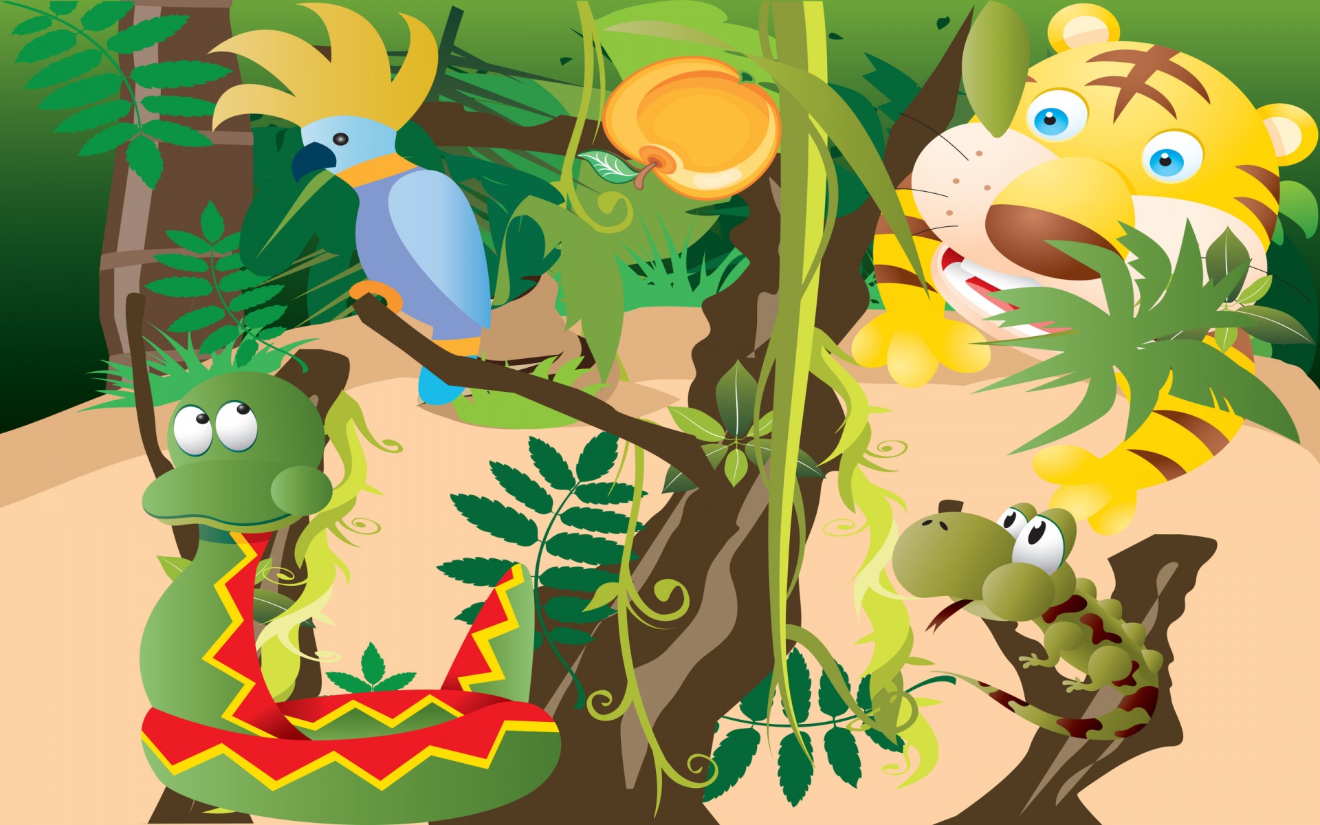 jungle animals clipart free