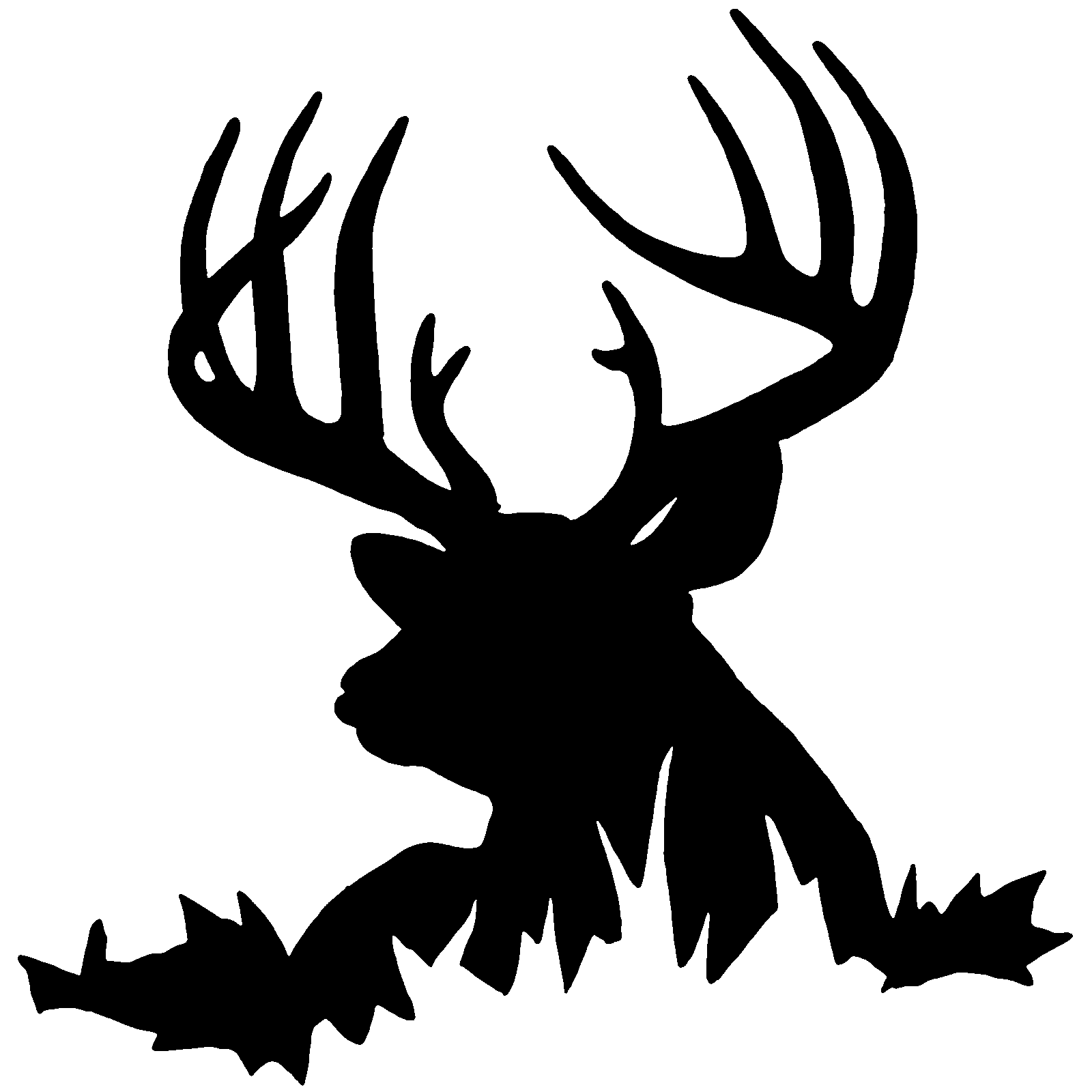 Buck Deer Head Clip Art | Jos Gandos Coloring Pages For Kids