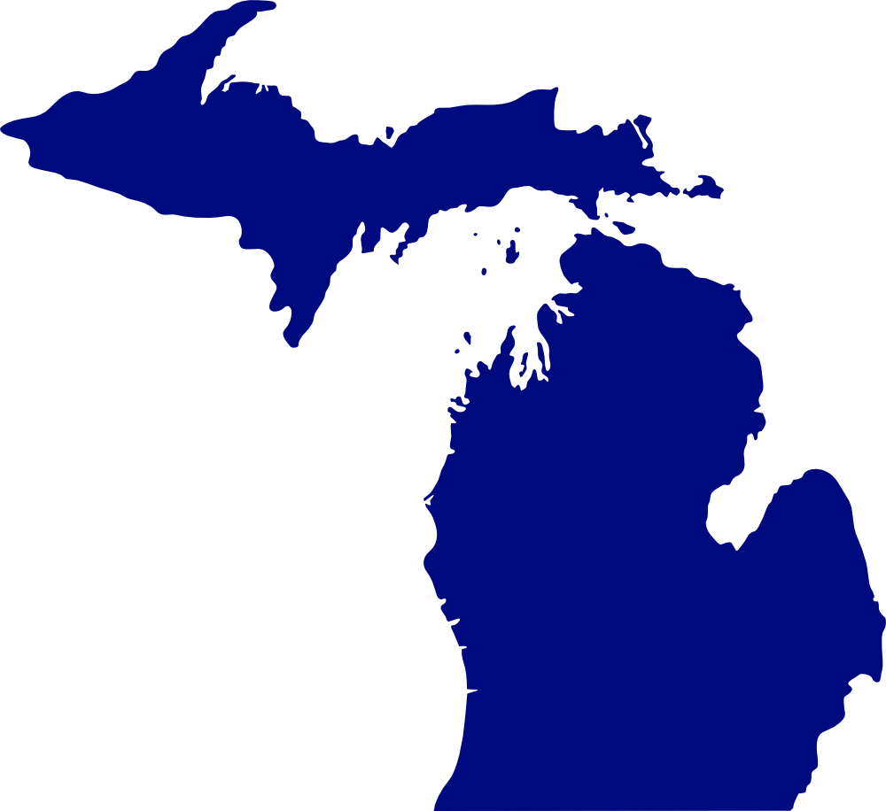 OnlineLabels Clip Art - State Of Michigan