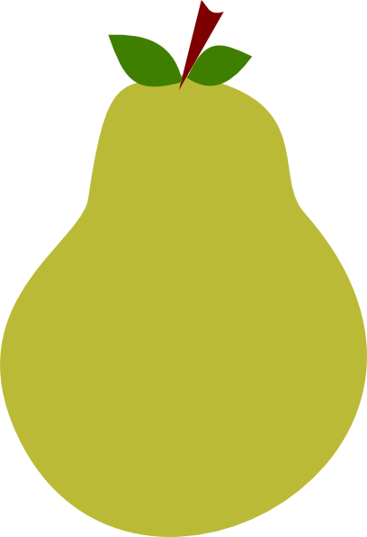 Green Pear Clip Art - vector clip art online, royalty ...