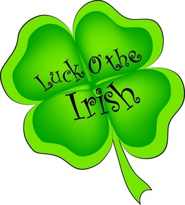 Clover Clipart Image - Luck O' the Irish Four Leaf clover