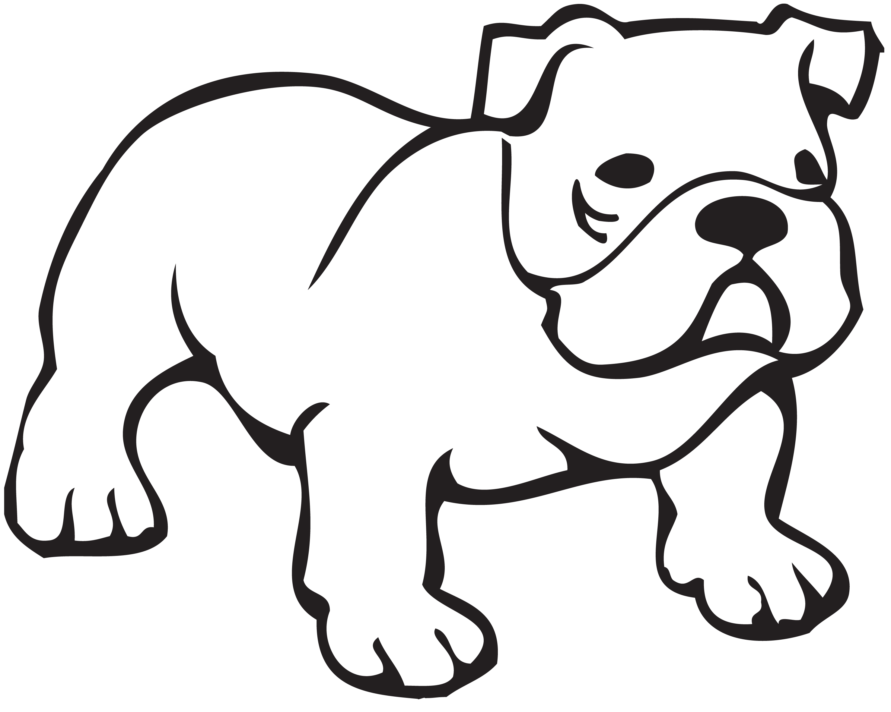 Bulldog puppies clipart