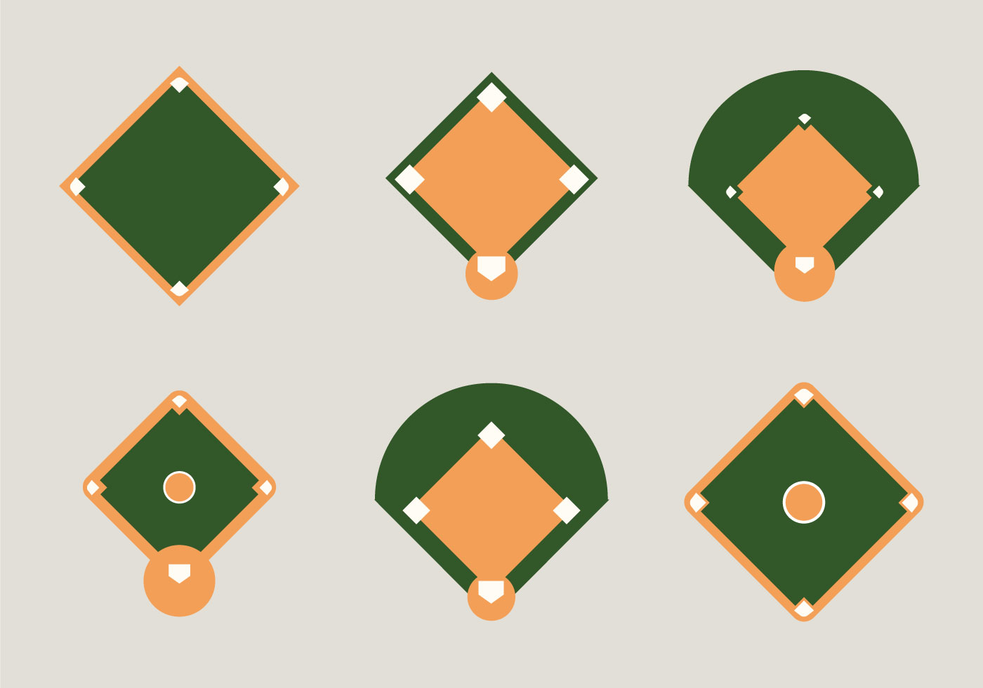 Baseball diamond vector - Download Free Vector Art, Stock Graphics ...