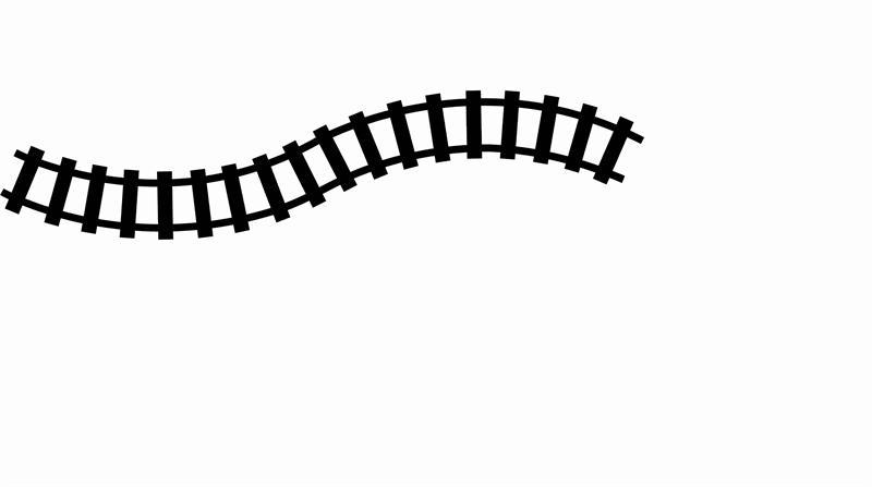 Cartoon train tracks clipart
