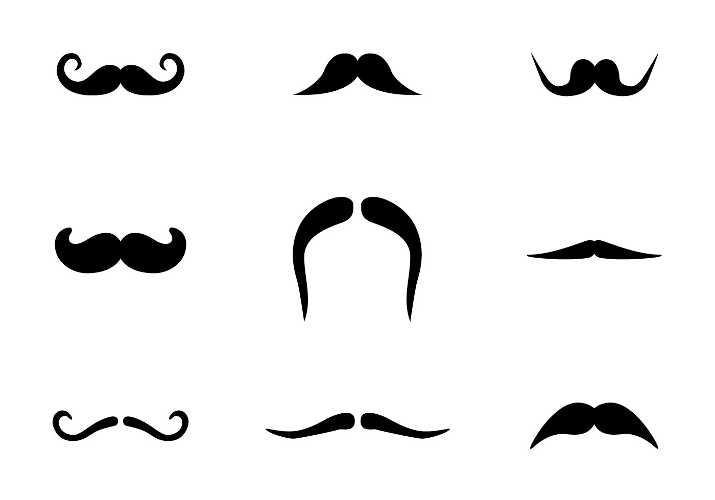 Mustache Free Vector Art - (2619 Free Downloads)