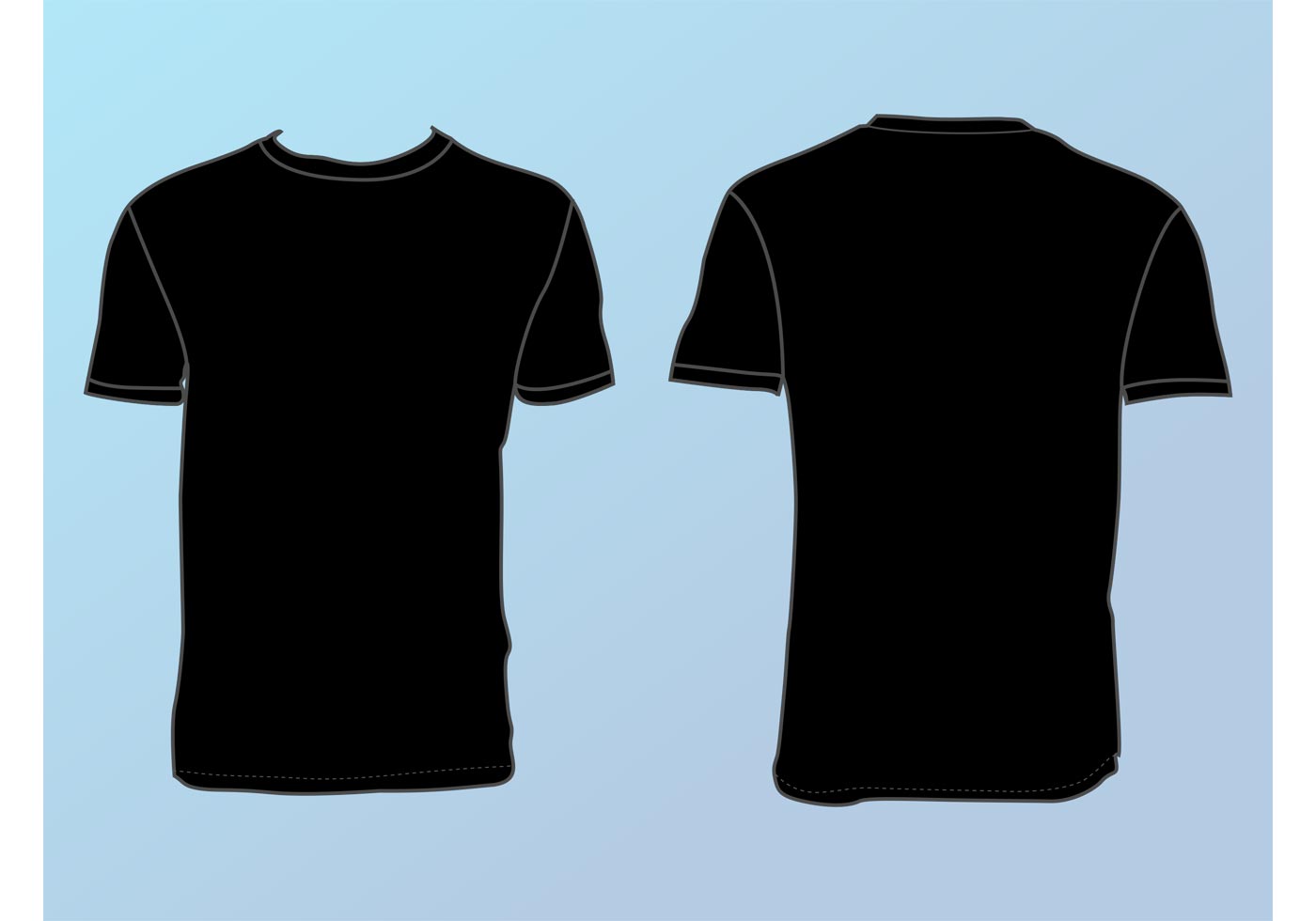 Blank navy blue t shirt template.