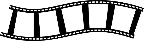 Movie reel clipart black and white