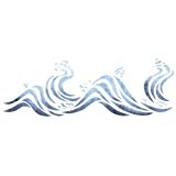 Amazon.com: Wave Border Stencil (size 1.25"h x 11.5"w) Reusable ...