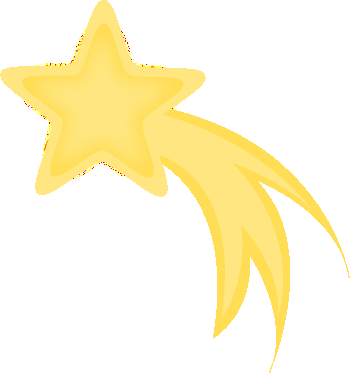 Gold shooting star clipart
