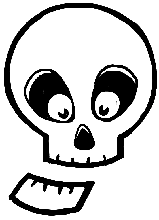 How to Draw Silly Cartoon Skulls for Halloween Easy Tutorial for ...