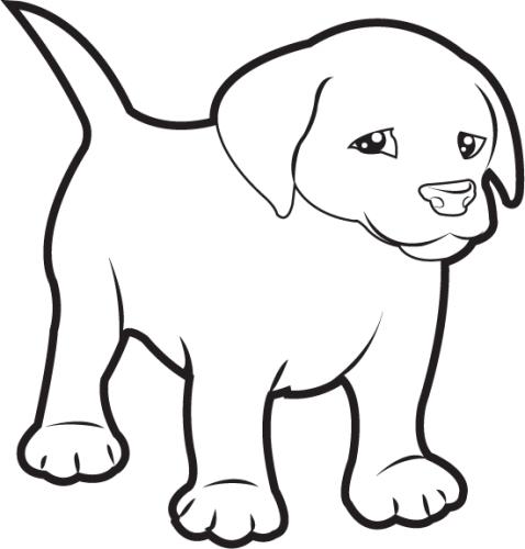 Puppy Clip Art Black And White - Free Clipart Images