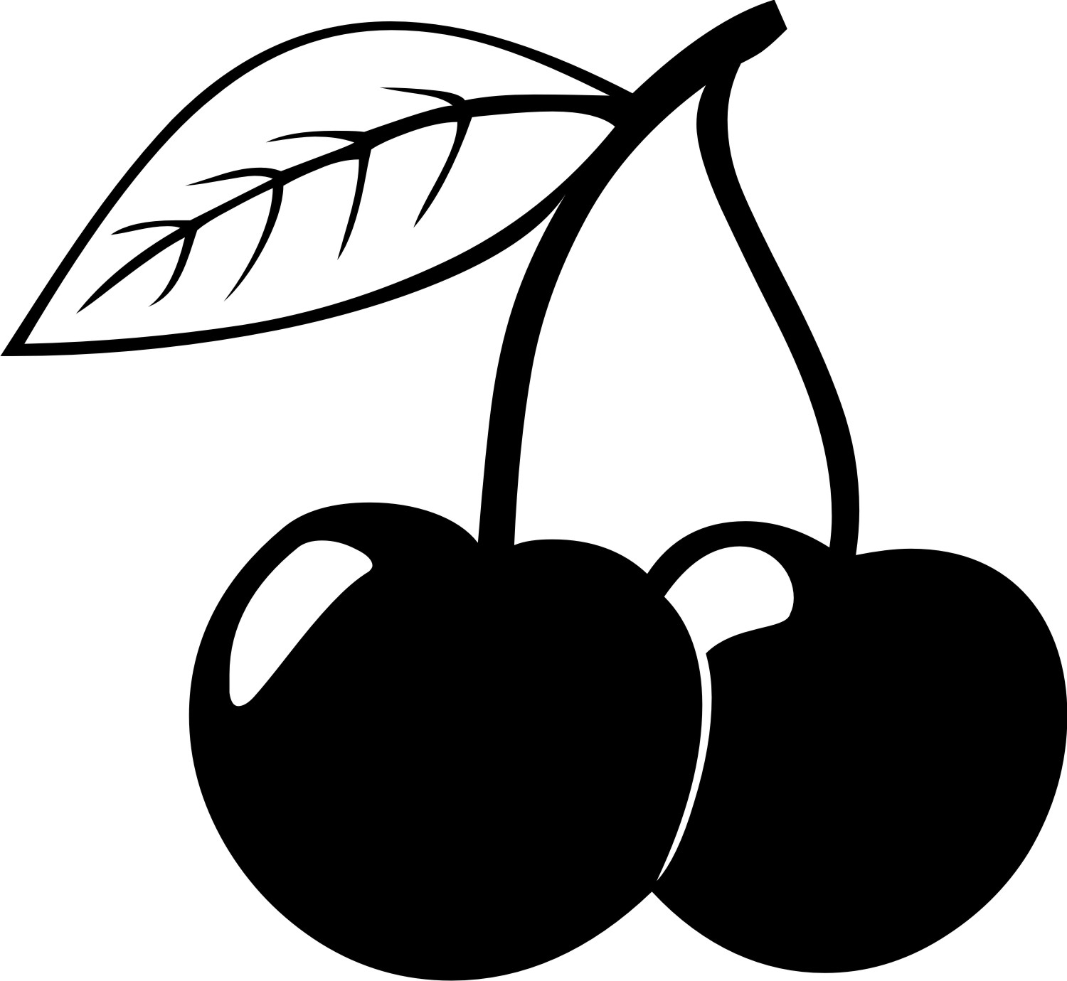 884 views Cherry Clipart Black And White