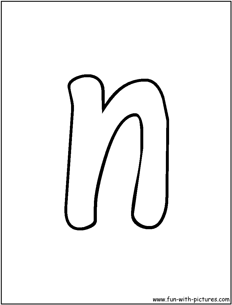 Clipart bubble letter for n