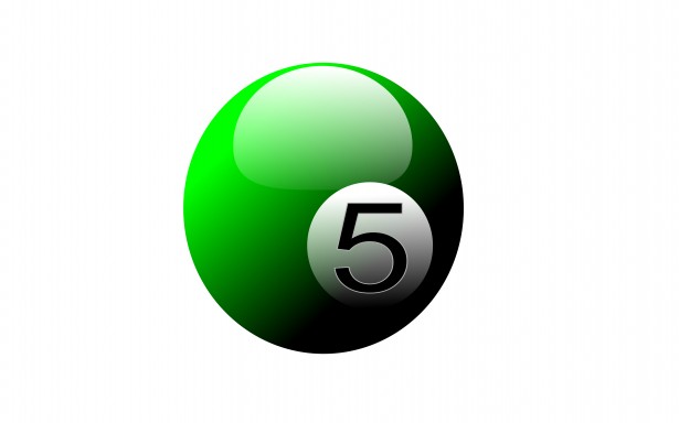 Green Number 5 Pool Ball Free Stock Photo - Public Domain Pictures
