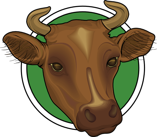 Cow head clipart