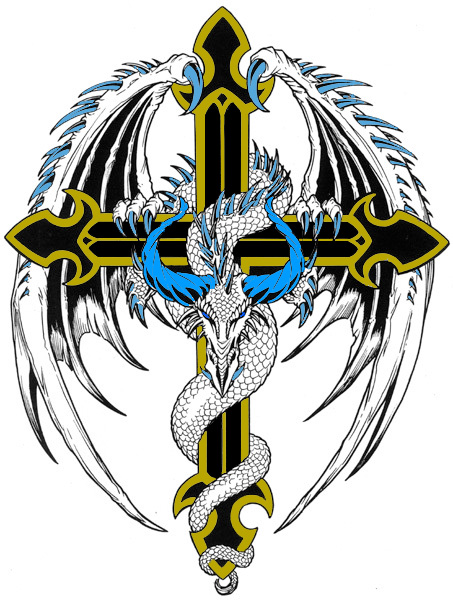 Dragon Cross Tattoo by bighood24 on DeviantArt