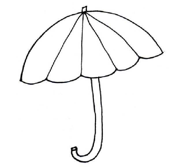 clipart umbrella black and white - photo #44