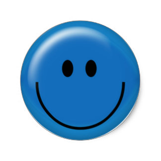 Blue Smiley Face Stickers | Zazzle