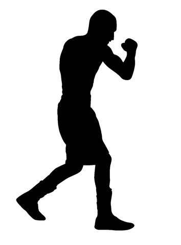 Boxing Silhouette 5 Decal Sticker