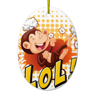 Laughing Monkey Ornaments & Keepsake Ornaments | Zazzle