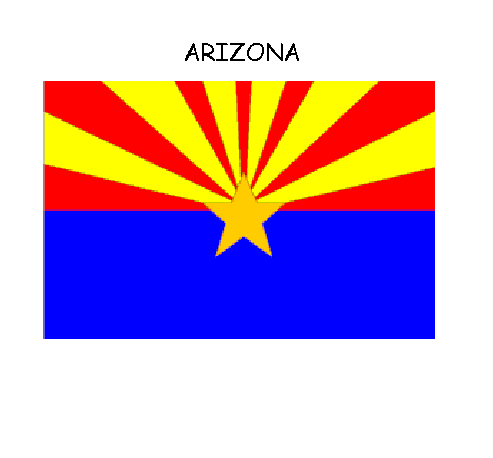 State of arizona flag map clipart - ClipartFox