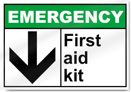 First Aid Kit Emergency Sign | eBay