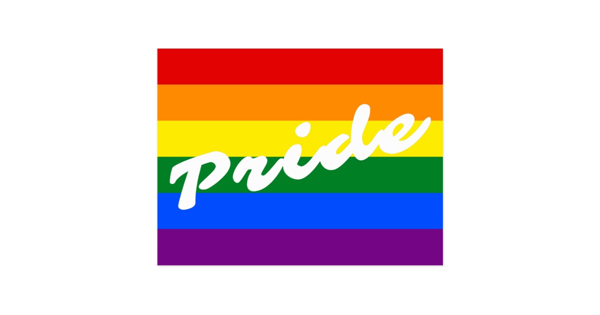 Pride Logo LGBT 6-Stripe Rainbow Gay Pride Flag Postcard | Zazzle