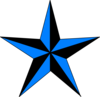 Black Blue Star Navy Texas - vector clip art online, royalty free ...
