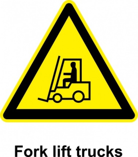 Sign Fork Lift Trucks clip art | Download free Vector