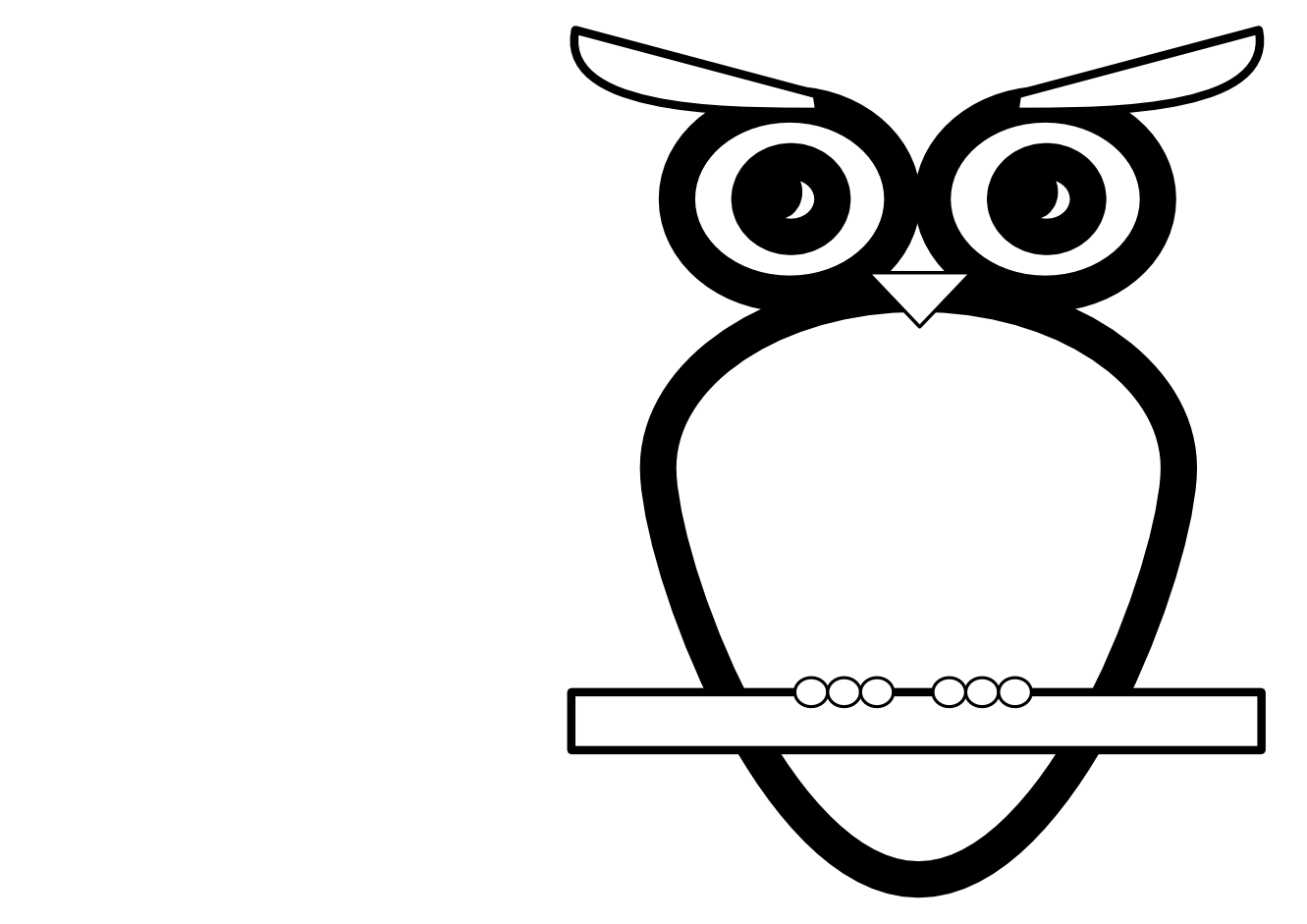 784 views Bw Owl Black White Line Art Scalable Vector Graphics SVG Inkscape ...