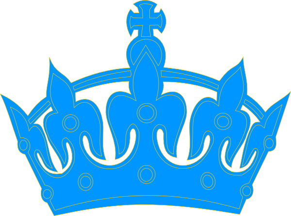 Blue Crown clip art - vector clip art online, royalty free ...