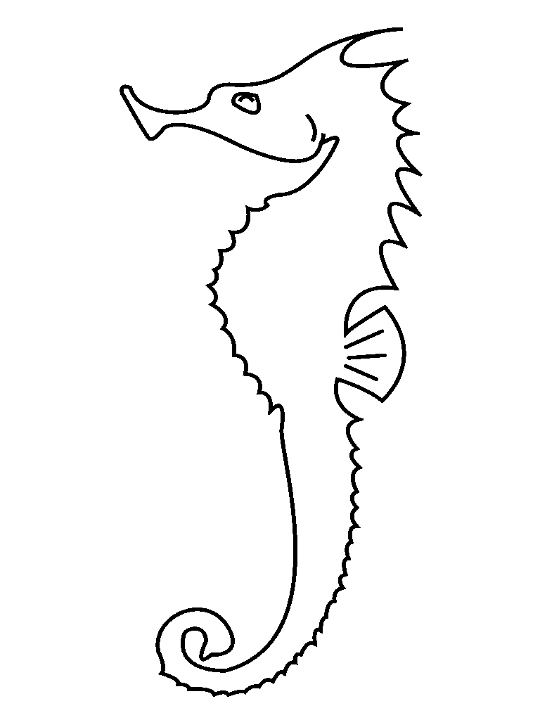 Child Coloring: Animal drawings :Drawing Coloring Seahorse