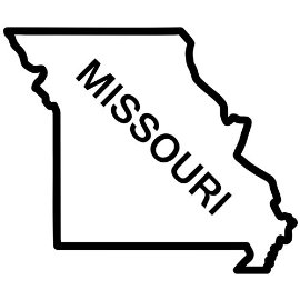 Stickerslug Missouri State Outline Decal Sticker : Home State ...