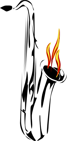 Sax Flaming clip art - vector clip art online, royalty free ...