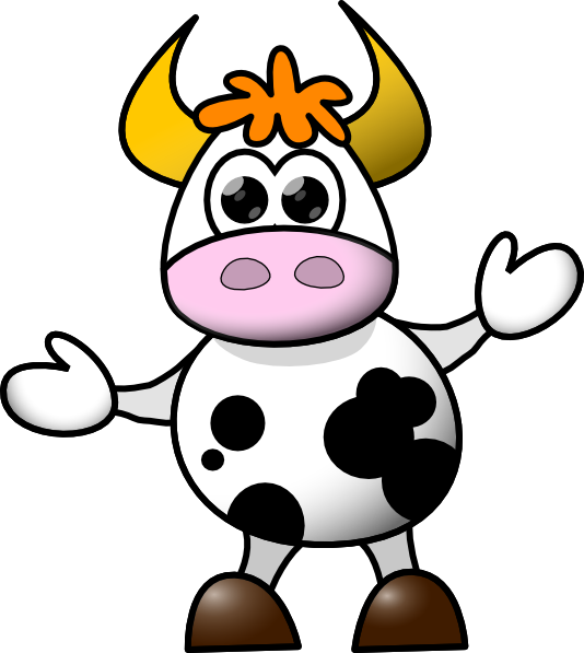 Free Cartoon Cow Clip Art | HomeImprovementBasics.