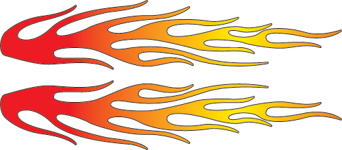 RG Graphix- Soap Box Derby Flames Decal Set