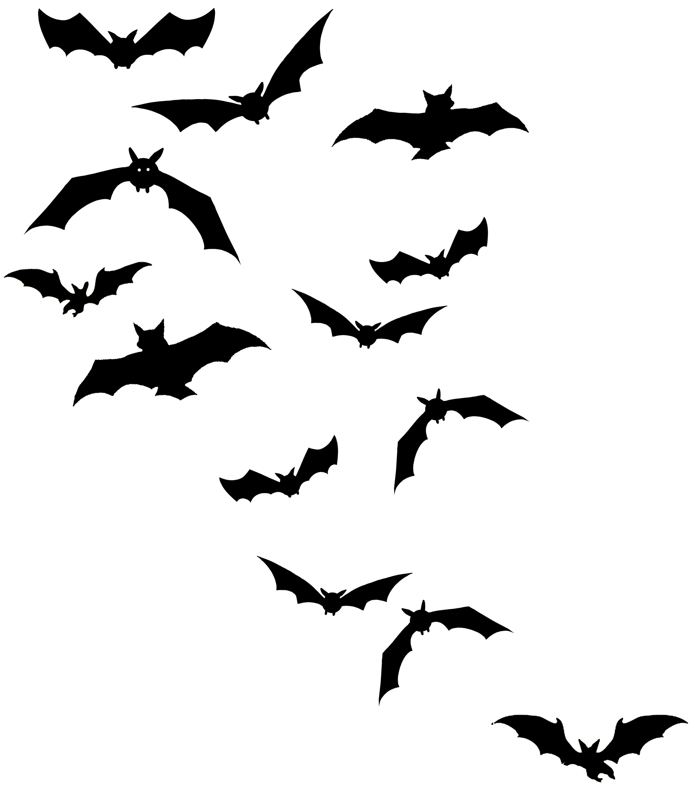 Flying Bats Bats1med 8x7cm Inkwear Temporary Tattoos