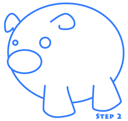 Easy Cartoon Pigs Drawing Lesson