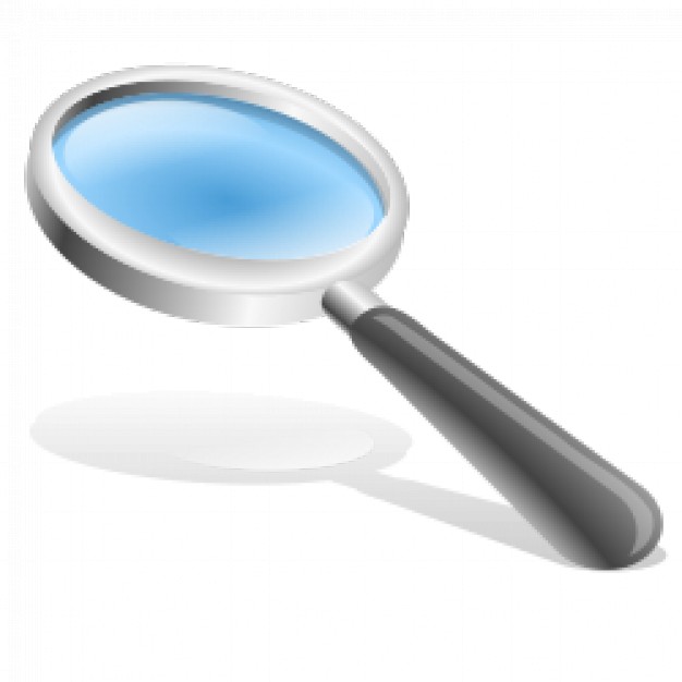 magnifier with blue glass and shadow | Download free Vector