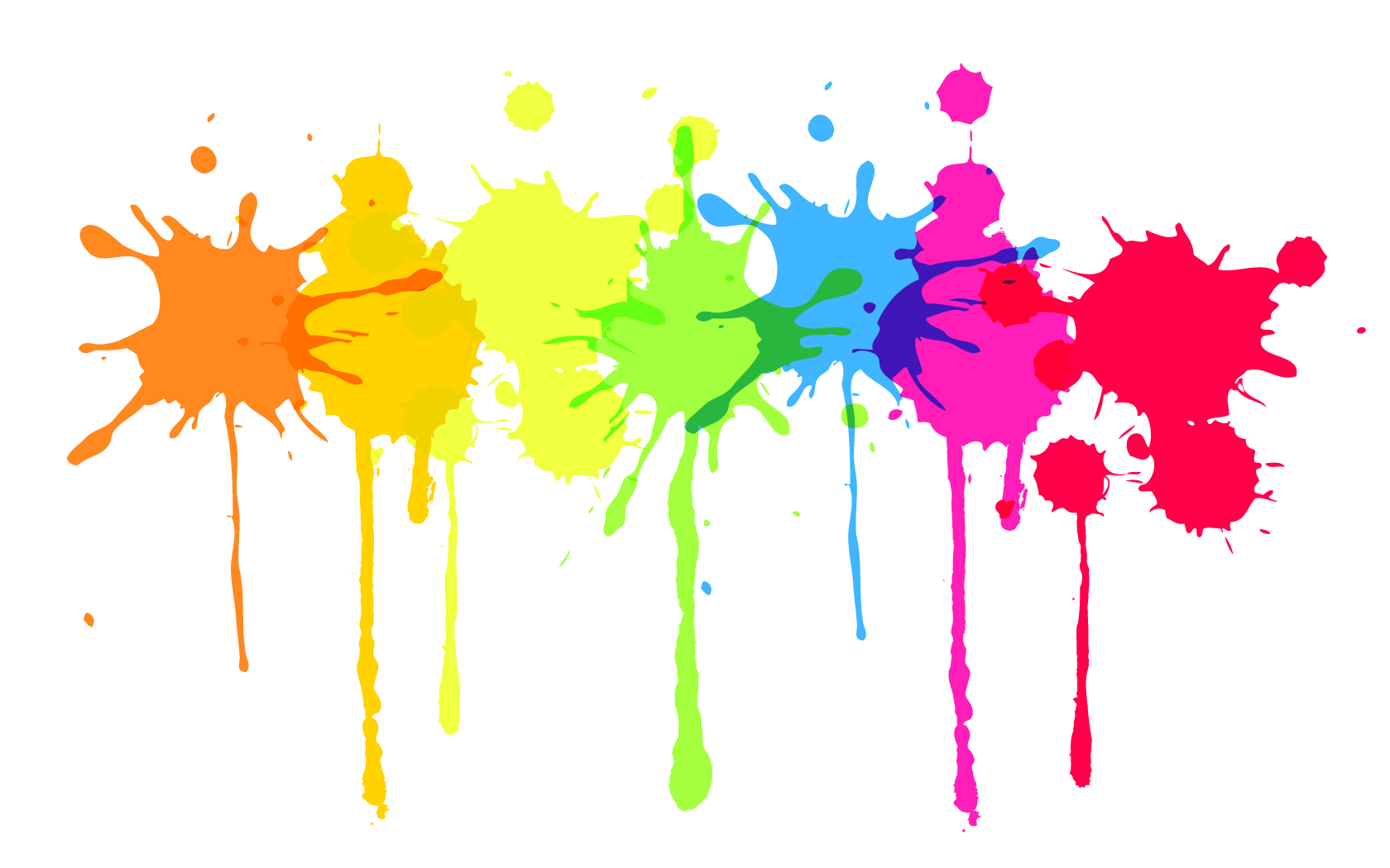 Rainbow Paint Splatter Background