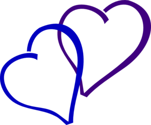 Blue And Purple Heart Clip Art - vector clip art ...