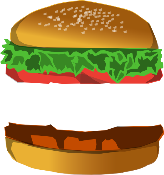 Burger With Space clip art - vector clip art online, royalty free ...